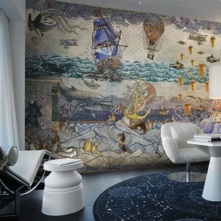 Carta da parati con soggetto marino Atlantis di London Art