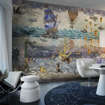 Carta da parati con soggetto marino Atlantis di London Art