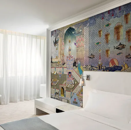 Carta da parati in stile orientale Mondrian Doha di London Art