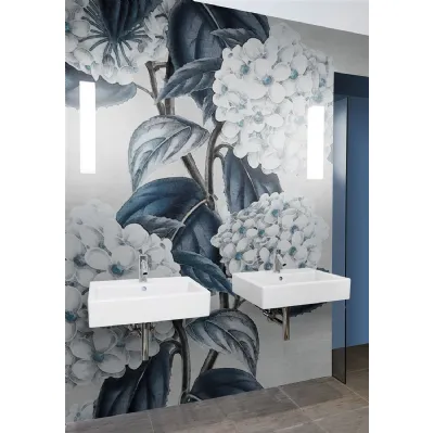 Carta da parati con immagine floreale gigante Ortensia di London Art