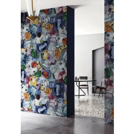Carta da parati con gioielli colorati Shine On di London Art