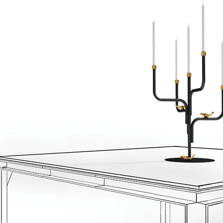 Candelabro Bird Watch Candle di Minotti Italia