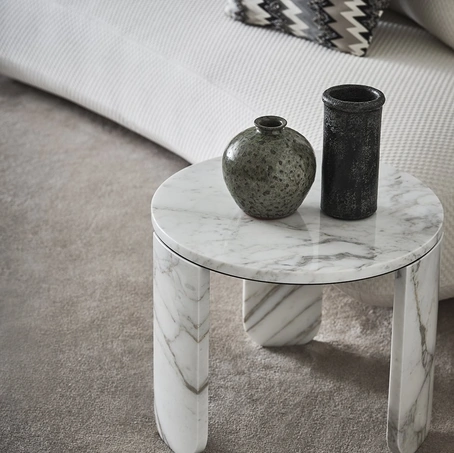 Tavolino rotondo Clemo in marmo di Gallotti&Radice