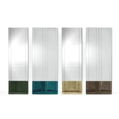 Specchio con porta in legno Don't' Open di Mogg