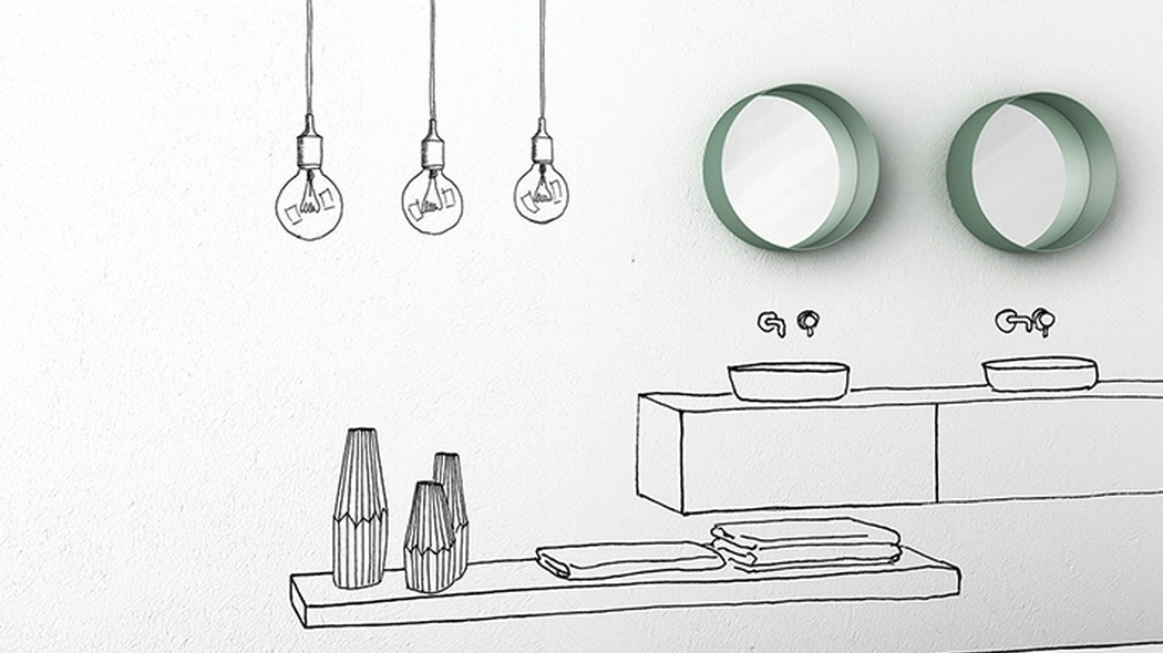 Specchi circolari da parete Dot di Minotti Italia