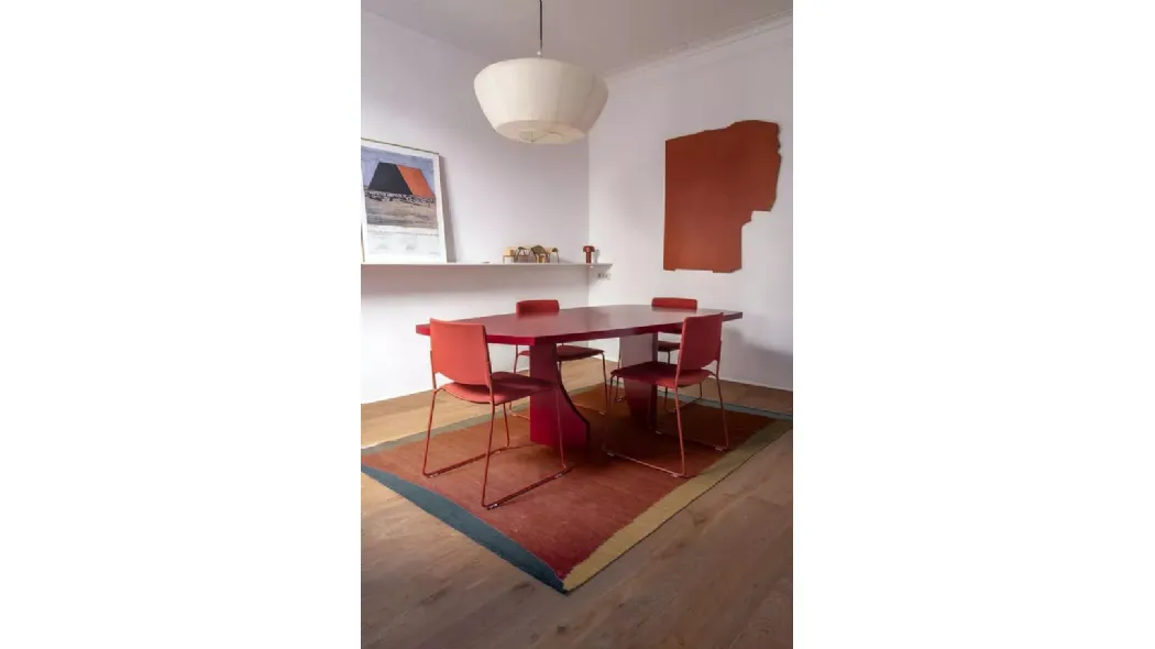 Tappeto con bordo colorato Tones 1 Kilim di Nanimarquina