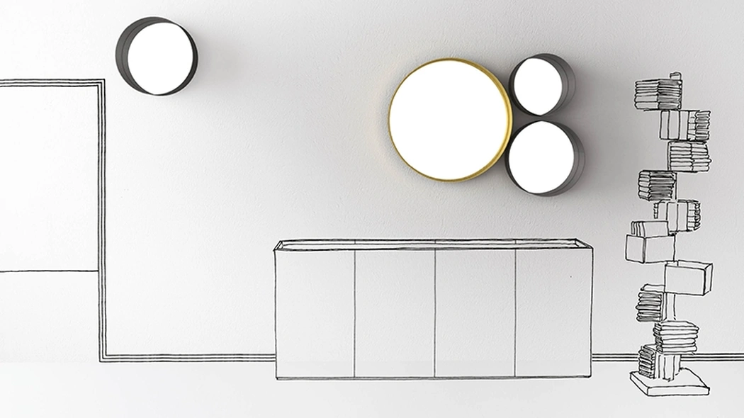 Specchi circolari da parete Punto di Minotti Italia