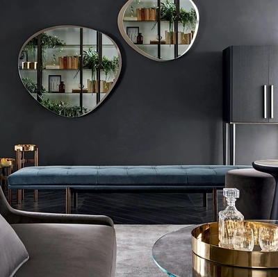 Specchio Zeiss Mirror con cornice in legno laccato di Gallotti&Radice