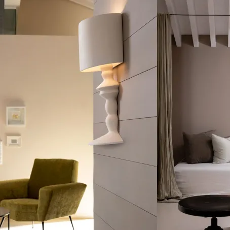 Lampada da parete in ceramica Alì e Babà di Karman