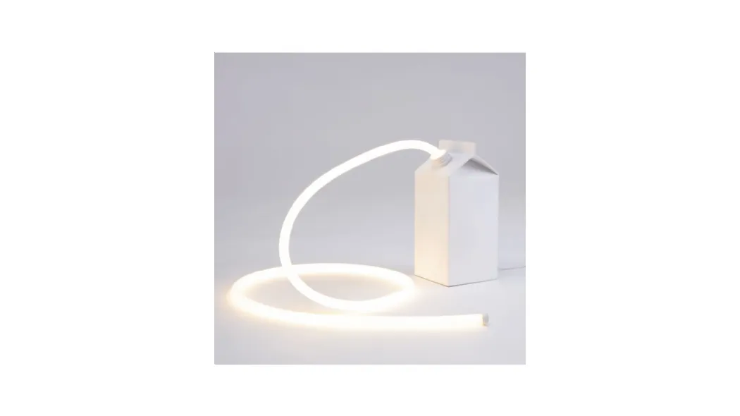 Lampada da tavolo in resina Daily Glow Milk di Seletti