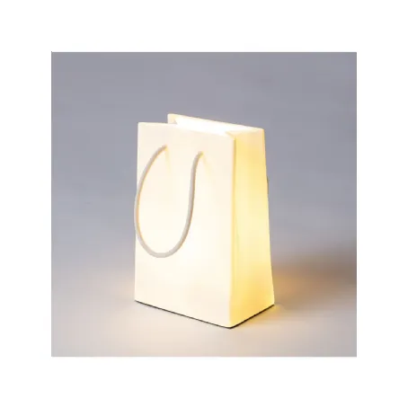 Lampada in resina a led dimmerabile a forma di sacchetto Daily Glow Shopper di Seletti