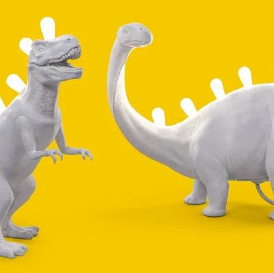 Lampada da tavolo in resina Jurassic Lamp di Seletti
