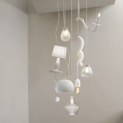 Lampada a sospensione in ceramica e vetro Cluster di Karman