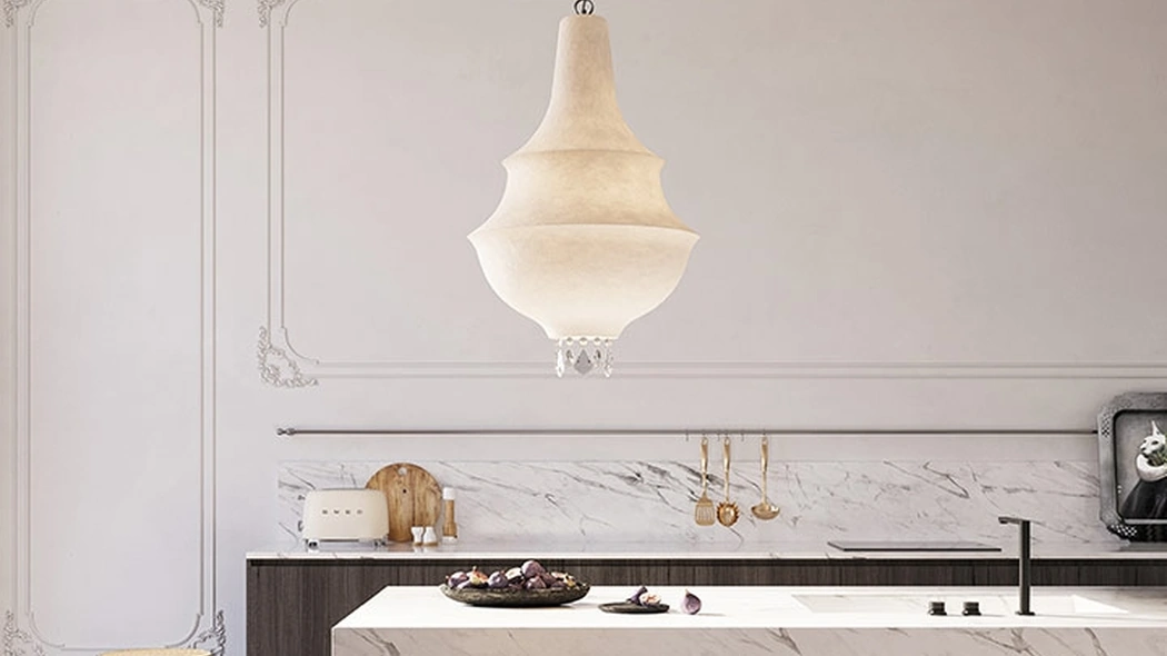 Lampada a sospensione in vetroresina Lady D di Karman