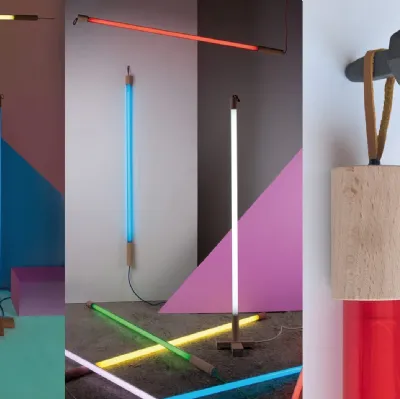 Lampada colorata a Led Linea di Seletti