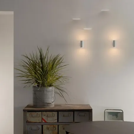 Lampada da parete in metallo bianco Movida di Karman