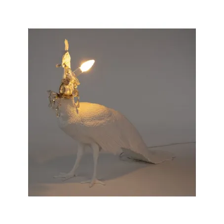 Lampada da tavolo di design in resina Peacock Led Lamp di Seletti