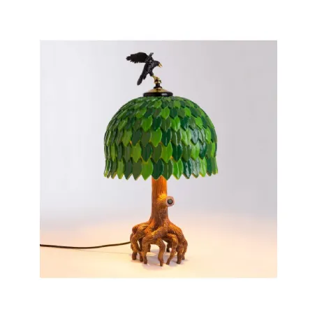 Lampada da tavolo riproposta in stile contemporaneo Tiffany Tree Lamp di Seletti