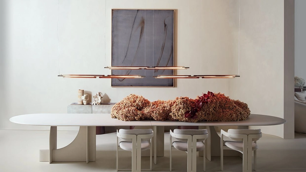 Lampada a sospensione Tratto in cristallo di Gallotti&Radice