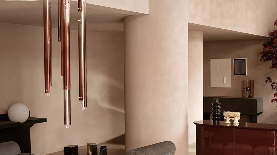 Lampada a sospensione Tratto in cristallo di Gallotti&Radice