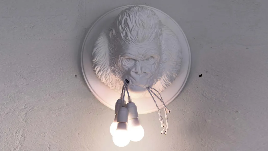 Lampada da parete in ceramica Ugo Rilla di Karman