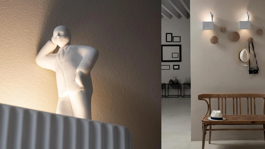 Lampada da parete di design in ceramica Umarell di Karman