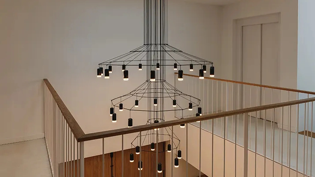 Lampada a sospensione Wireflow Chandelier di Vibia