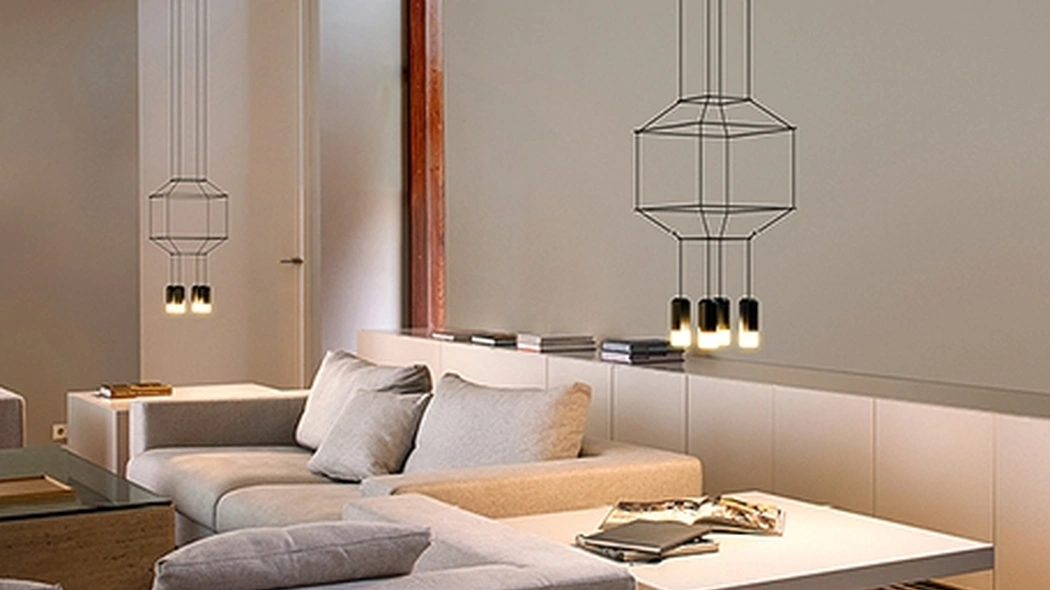 Lampada a sospensione Wireflow di Vibia