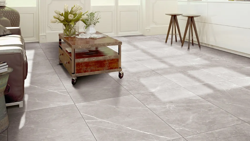 Piastrelle in gres effetto marmo con finitura opaca Arte Marmo Grey di Terratinta