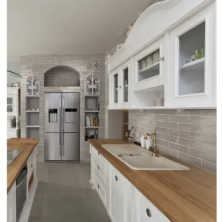 Piastrelle rettangolari di colore neutro, finitura Glossy Betonbrick Wall Clay di Terratinta