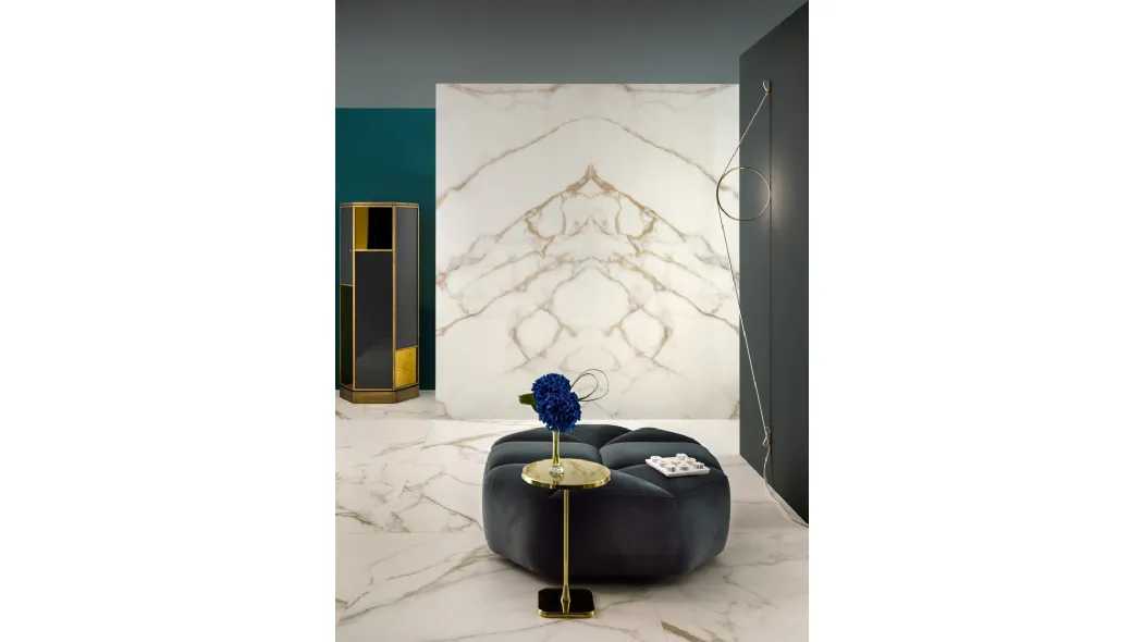 Piastrelle effetto marmo Delight Calacatta Oro di Lea Ceramiche