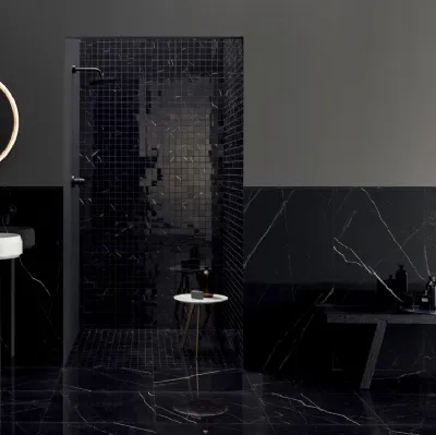 Piastrelle effetto marmo Delight Marquina Nero di Lea Ceramiche