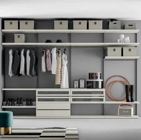 Cabina Armadio Easy Project Up in laccato opaco di Dall'Agnese