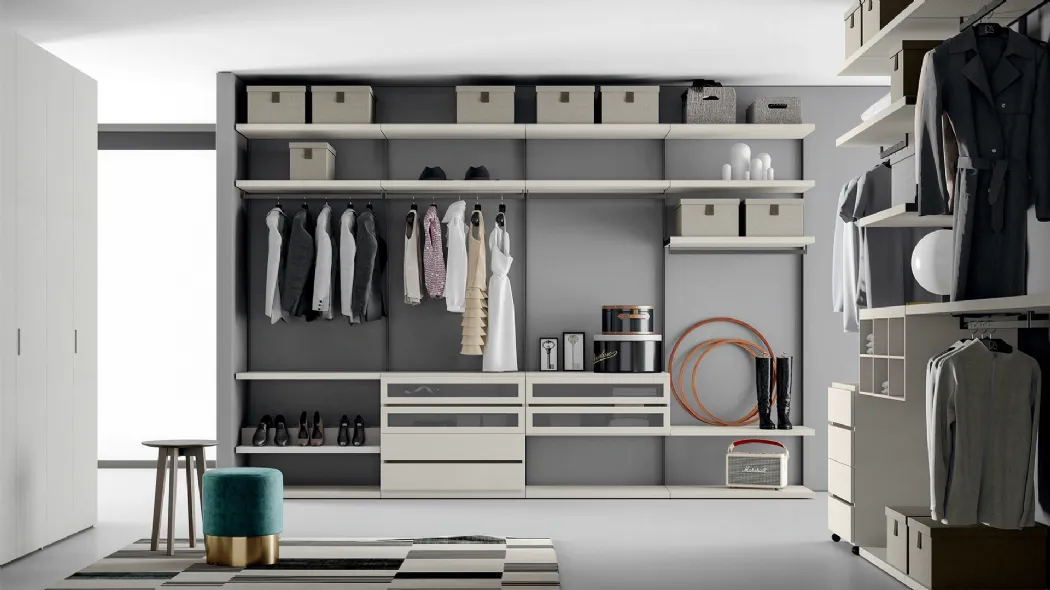 Cabina Armadio Easy Project Up in laccato opaco di Dall'Agnese