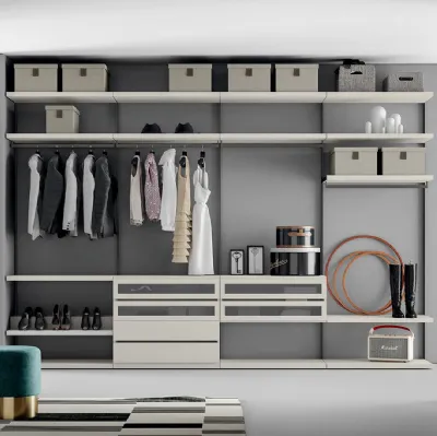Cabina Armadio Easy Project Up in laccato opaco di Dall'Agnese