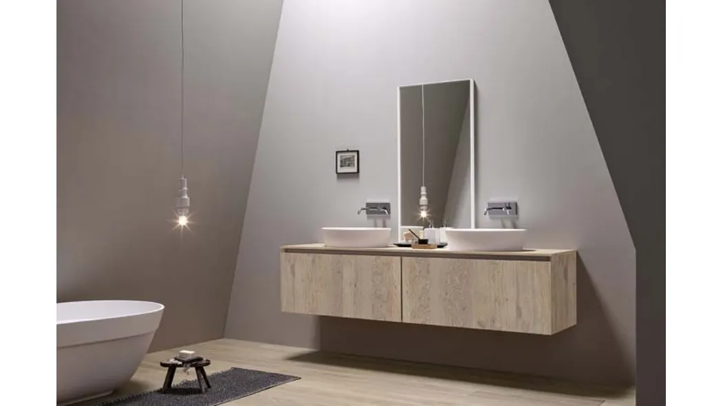 Mobile da Bagno sospeso in rovere 45 04 di Birex