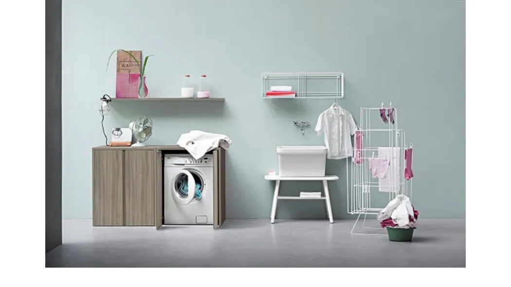 Mobile da Bagno in melaminico e laccato Acqua e Sapone Lavanderia 03 di Birex