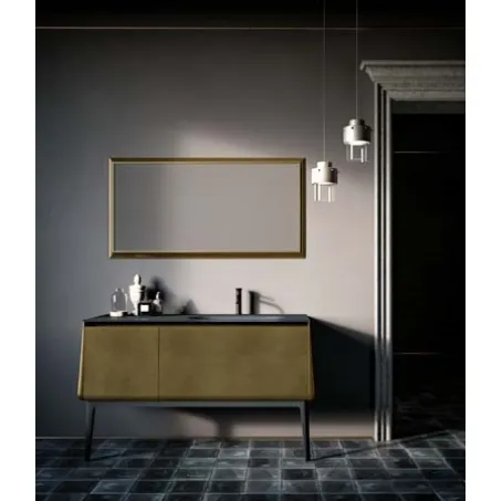 Mobile da bagno di design in laccato metallico Campus 01 di Birex