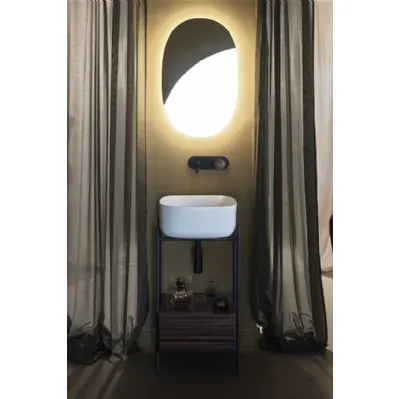 Mobile da Bagno con piano e cassetto in legno Diva 01 di Scarabeo
