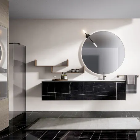 Mobile da Bagno moderno sospeso Eos in Gres di Edoné