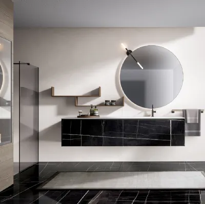 Mobile da Bagno moderno sospeso Eos in Gres di Edoné