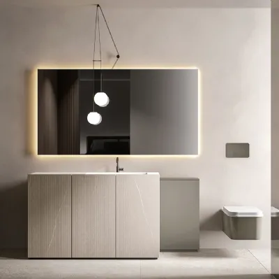 Mobile da Bagno a terra Hexis 2334 in nobilitato Rigato Bretagna di Edoné