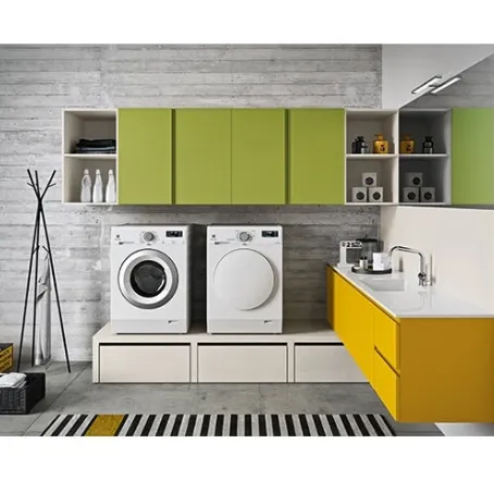 Mobile da Lavanderia dai colori vivaci in laccato opaco Idrobox 12 di Birex