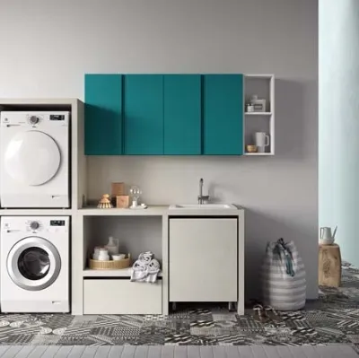Mobile per lavanderia in laccato opaco e melaminico Idrobox di Birex