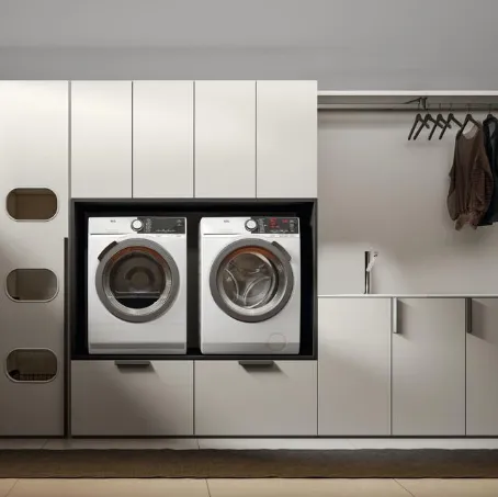 Mobile da Bagno per lavanderia in nobilitato canapa Minerva 02 di Edoné