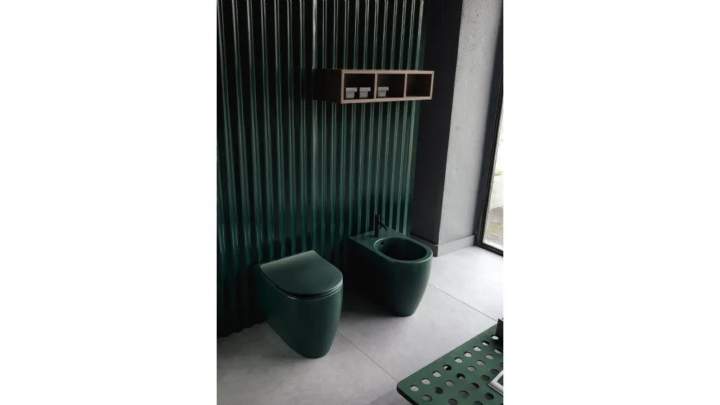 Sanitari da terra colore verde muschio Musk di Scarabeo