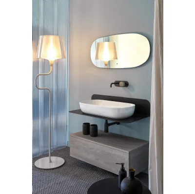 Mobile da Bagno in legno con piano di appoggio per lavandino in metallo Plana Scarabeo