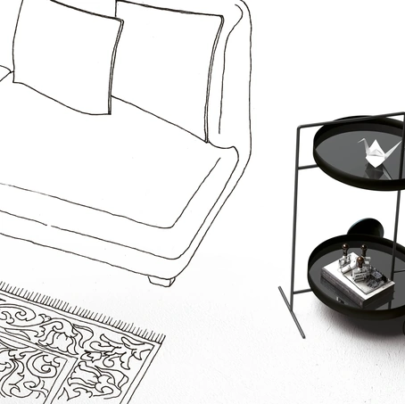 Comodino Atollo di Minotti Italia