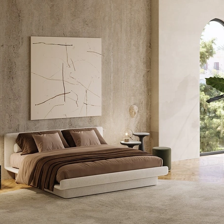 Letto in tessuto Lilas Bed di Gallotti&Radice