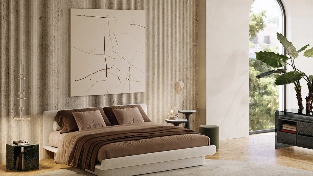 Letto in tessuto Lilas Bed di Gallotti&Radice